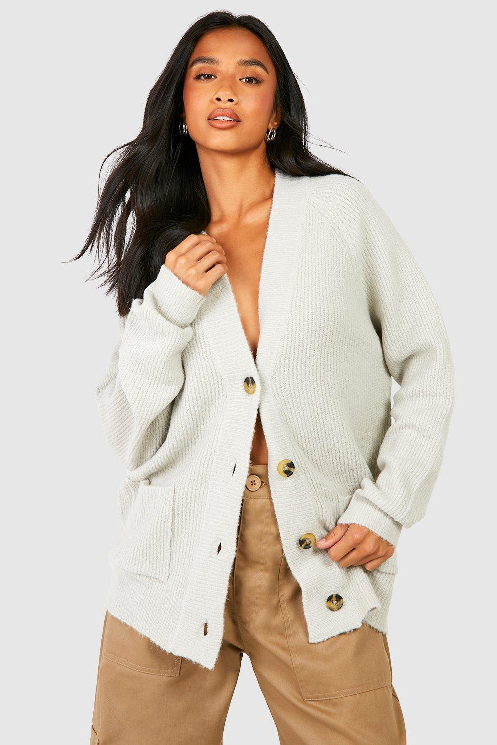 White cardigan outlet boohoo